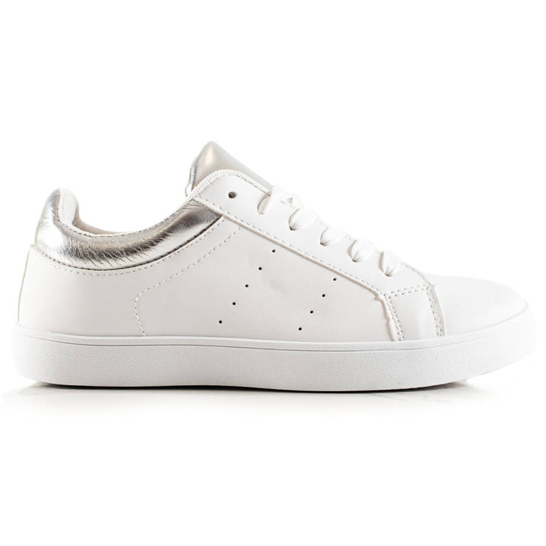 TRENDI Chaussures de sport blanches avec cuir écologique