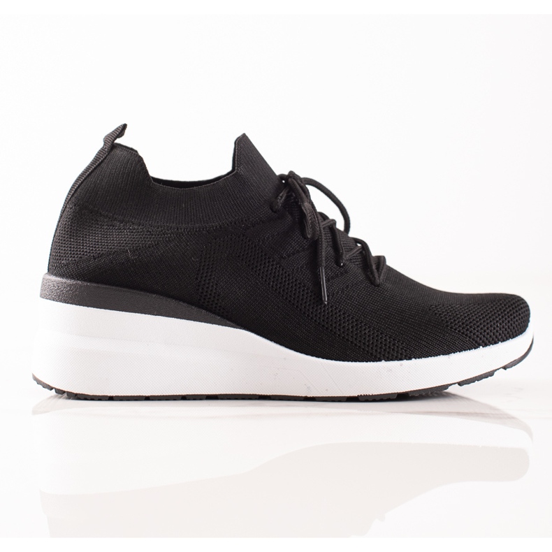Goodin Chaussures compensées à lacets le noir