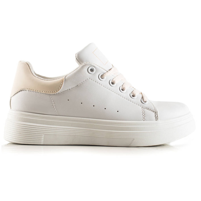 Ideal Shoes Baskets blanches classiques