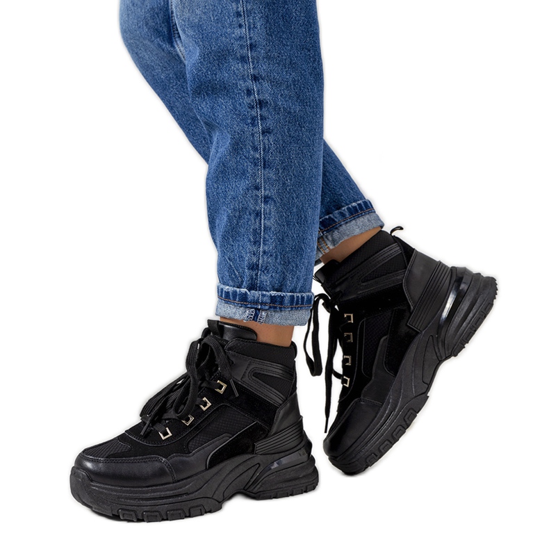 Baskets noires de Muncy le noir