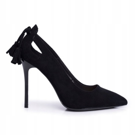 PS1 Escarpins Femme En Daim Avec Spitz Noir Leven