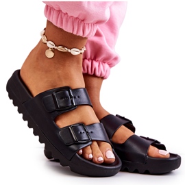 PS1 Pantoufles en caoutchouc sur la plate-forme noire Westie