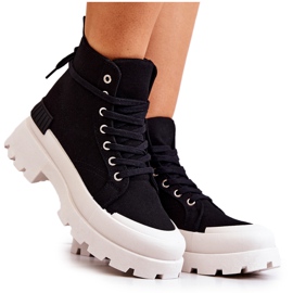 PS1 Bottes noires nouées Faithfull le noir