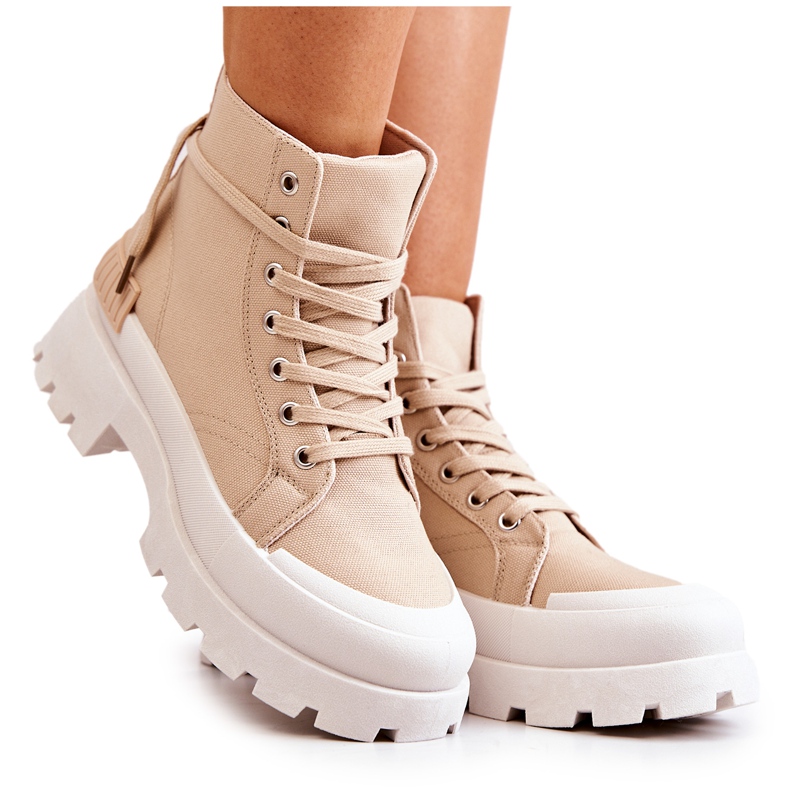 PS1 Bottes de randonnée nouées beige foncé Faithfull PS1 Bottes de randonnée nouées beige foncé Faithfull