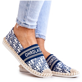 Espadrilles bleues classiques Warm Time blanc