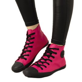 Baskets Shape of You noir rouge rose