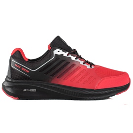 DK Chaussures de sport pour hommes sur la plate-forme noir rouge