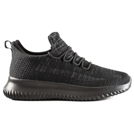 TRENDI Baskets confortables pour hommes noir gris