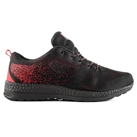 DK Baskets homme noires et rouges