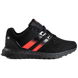DK Chaussures de sport pour hommes à brides le noir rouge DK Chaussures de sport pour hommes à brides le noir rouge