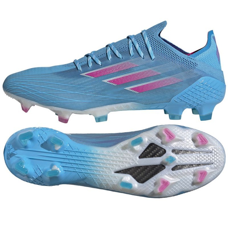 Adidas X Speedflow.1 Fg M GW7457 chaussures de football multicolore bleu Adidas X Speedflow.1 Fg M GW7457 chaussures de football multicolore bleu