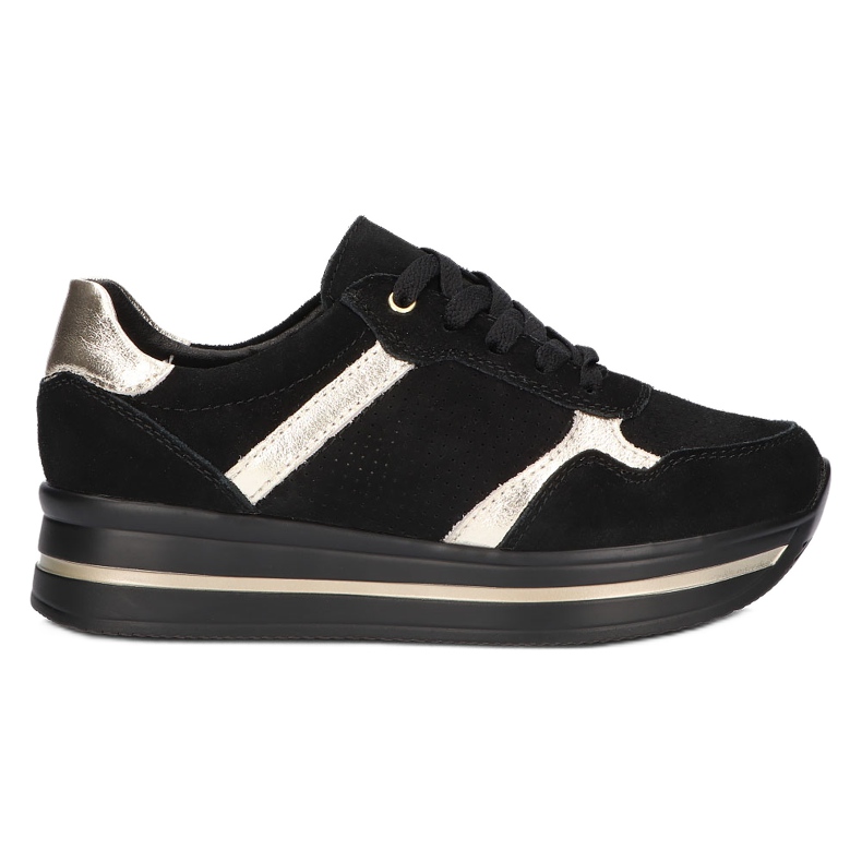 Baskets cuir daim Filippo DP2004/21 noir le noir