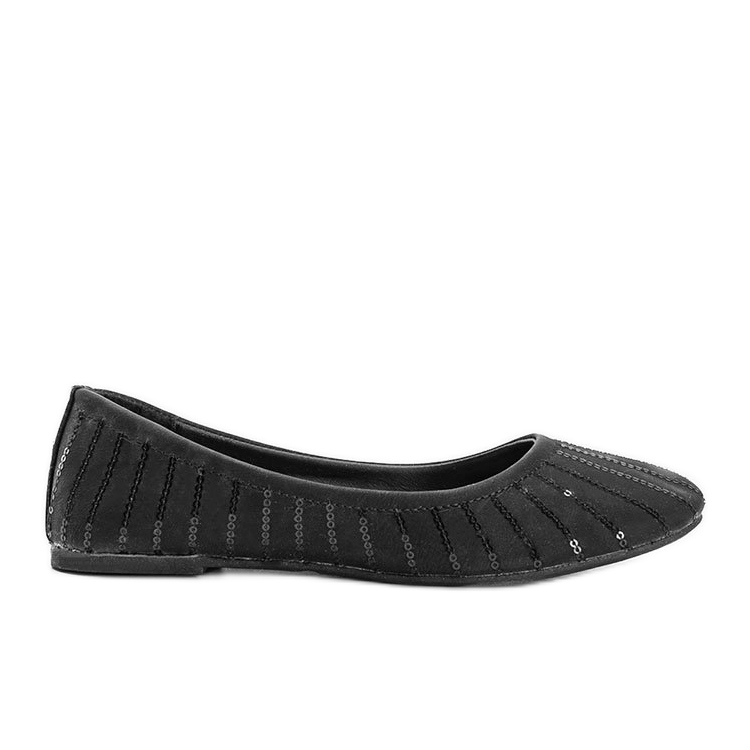 Ballerines noires à sequins Boo le noir