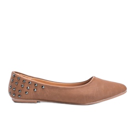 Ballerines noires mates à clous Doyer St. beige multicolore
