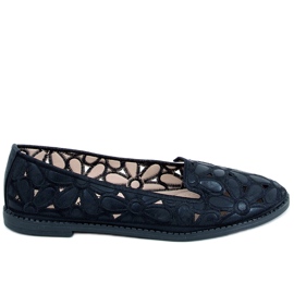 Ragna Ballerines ajourées noires le noir