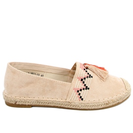 Espadrilles Boho à franges Birna Beige