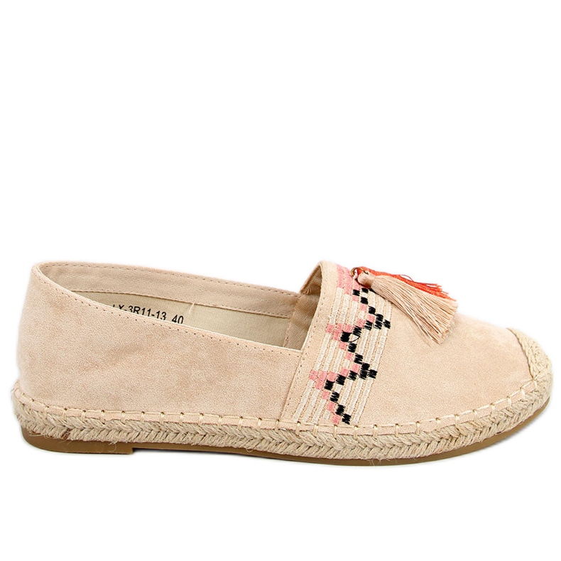 Espadrilles Boho à franges Birna Beige