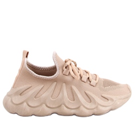 Baskets Chaussettes Band Kaki beige
