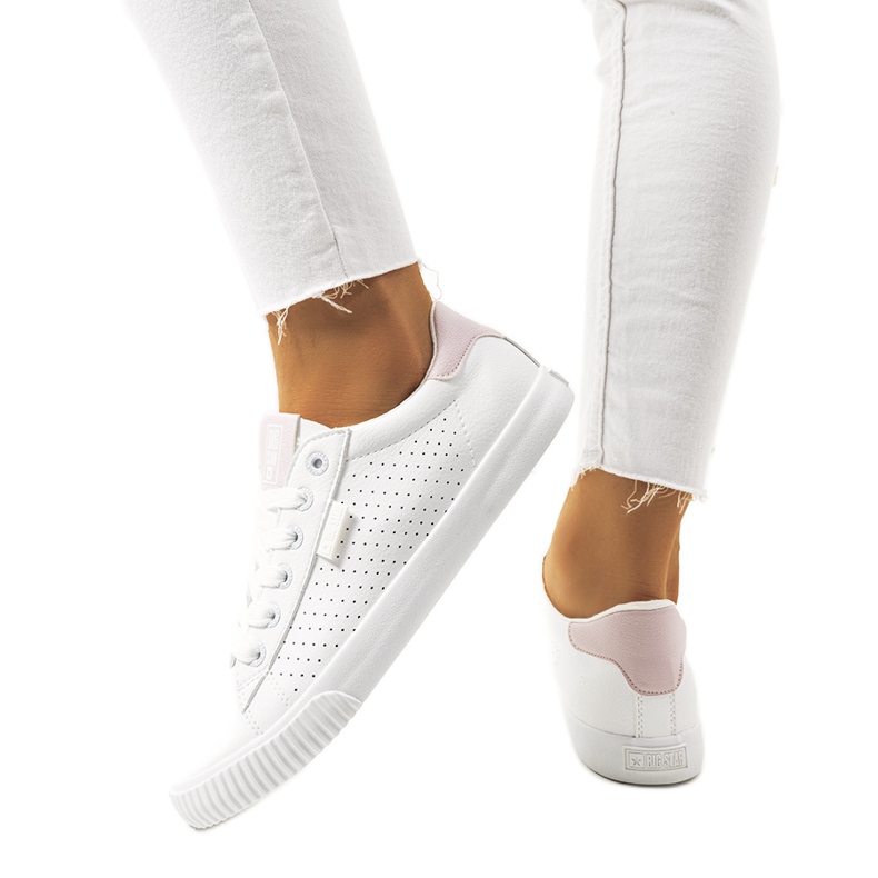 Baskets blanches femme Big Star HH274073 rose Baskets blanches femme Big Star HH274073 rose