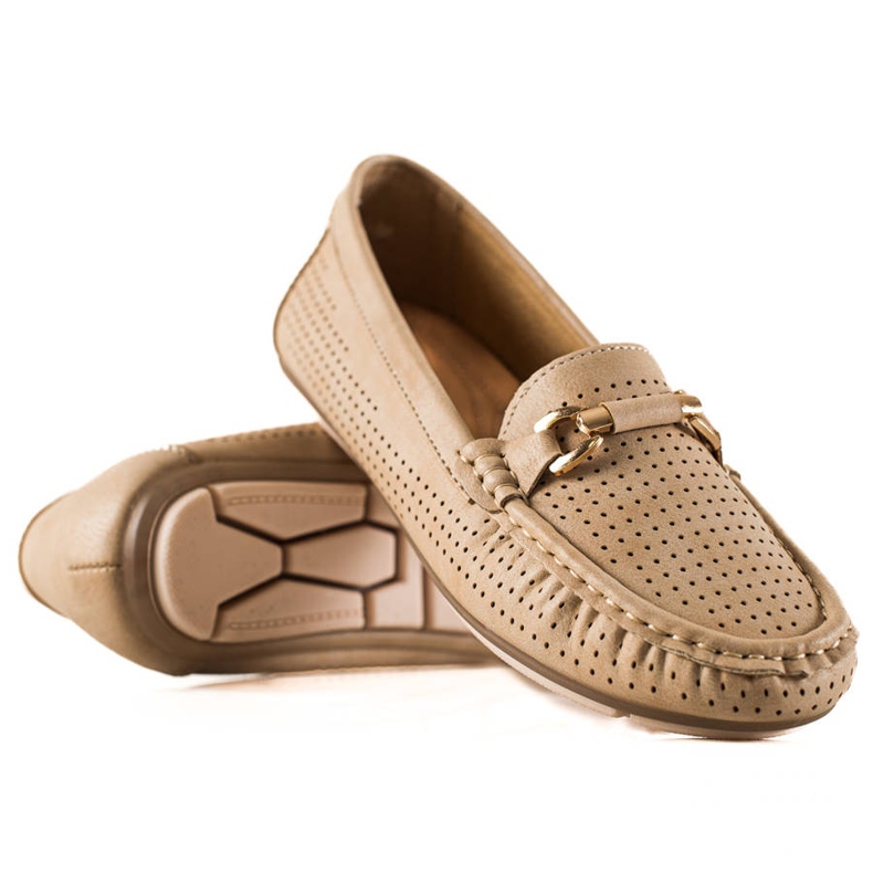 Primavera Mocassins ajourés avec ornement beige