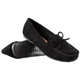 TRENDI Mocassins décontractés en daim noir