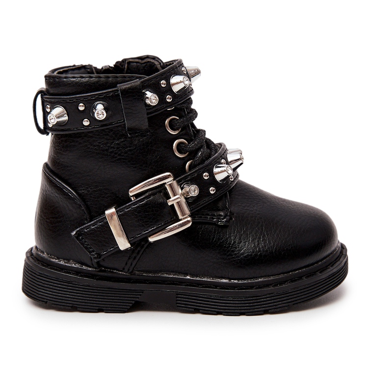 FR1 Bottes Enfant Chauffantes Avec Fourrure Noir Flossie le noir