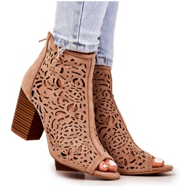 FB1 Bottines Ajourées Sur Poteau Beige Bretagne FB1 Bottines Ajourées Sur Poteau Beige Bretagne