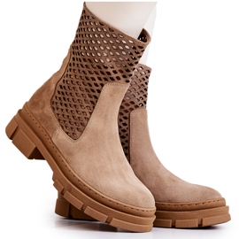 Bottes en cuir Workers Nicole Marron clair 2711 brun Bottes en cuir Workers Nicole Marron clair 2711 brun