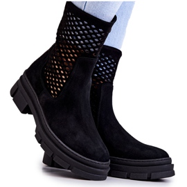 Bottes en cuir Workers Nicole Noir 2711