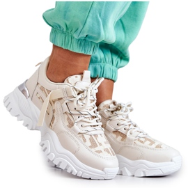 Baskets Sur Une Semelle Massive Beige Votre Style