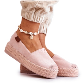 FB2 Espadrilles Slip-on en Daim Rose Lesley