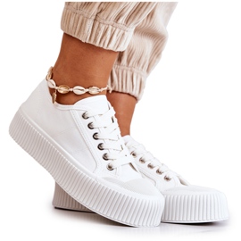 FB2 Baskets Basses Sur La Plateforme Mischa Blanche FB2 Baskets Basses Sur La Plateforme Mischa Blanche