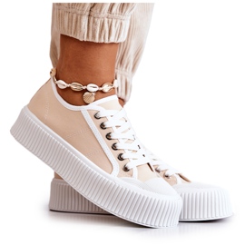 Baskets Basses Sur Plateforme Mischa Beige Baskets Basses Sur Plateforme Mischa Beige