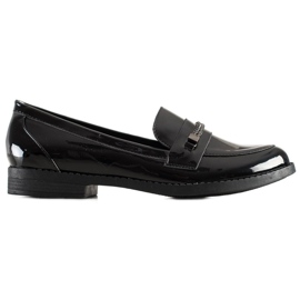 TRENDI Chaussures laquées élégantes noir