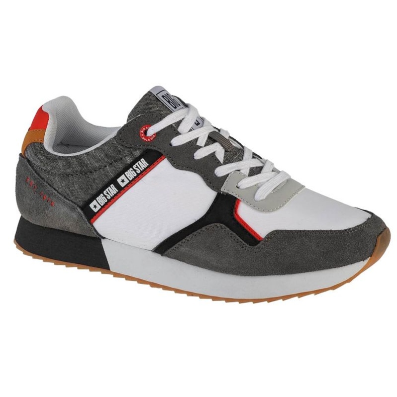 Chaussures Big Star M JJ174147 blanche gris