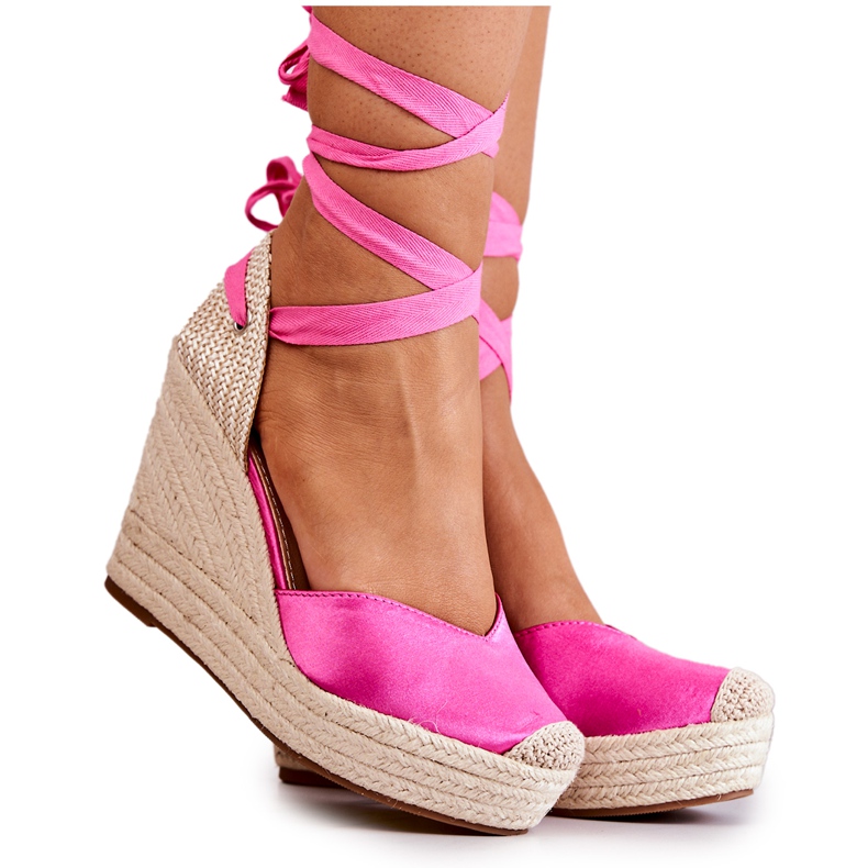 FS1 Espadrilles, Sandales Compensées Rose Terrific beige FS1 Espadrilles, Sandales Compensées Rose Terrific beige