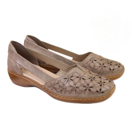 Chaussures ajourées W Rieker 41356 beige