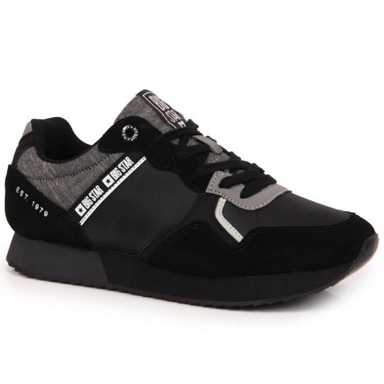 Chaussures de sport en cuir Big Star W JJ274284 noir le noir