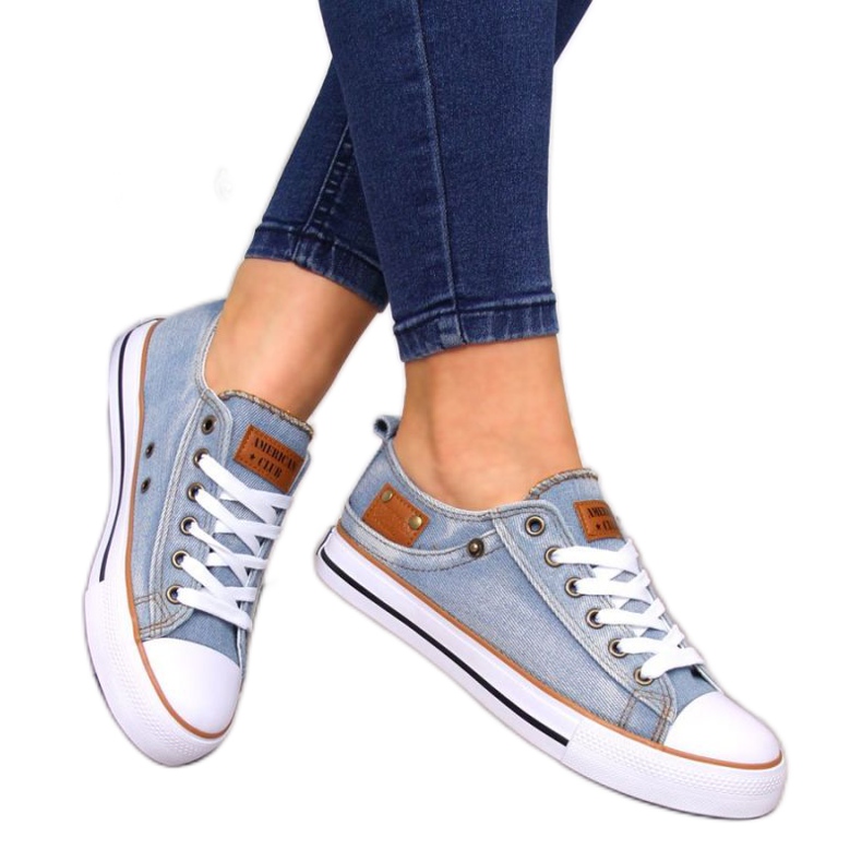 Baskets en jean American Club W AM653B bleu