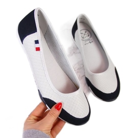 Ballerines ajourées en cuir Filippo W PAW198A blanc blanche