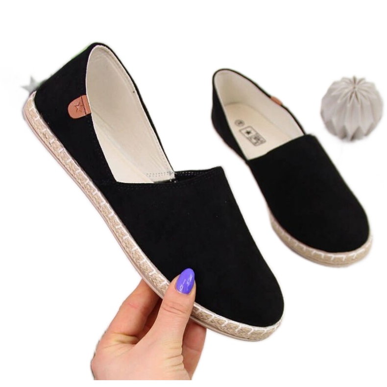 Espadrilles à enfiler avec découpes News W EVE270A noir le noir