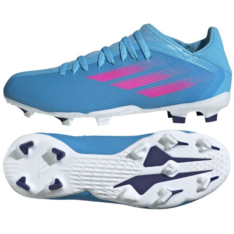 Chaussures Adidas X Speedflow.3 Fg Jr GW7486 bleu bleu
