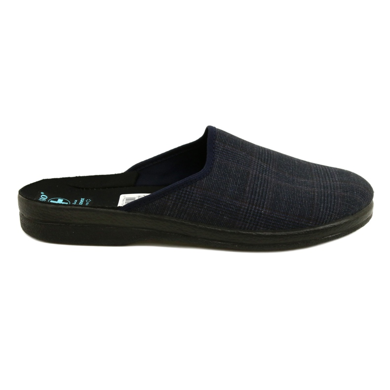 Chaussons pour hommes Chaussons Adanex 27318 Per Pedes à carreaux bleu marin Chaussons pour hommes Chaussons Adanex 27318 Per Pedes à carreaux bleu marin