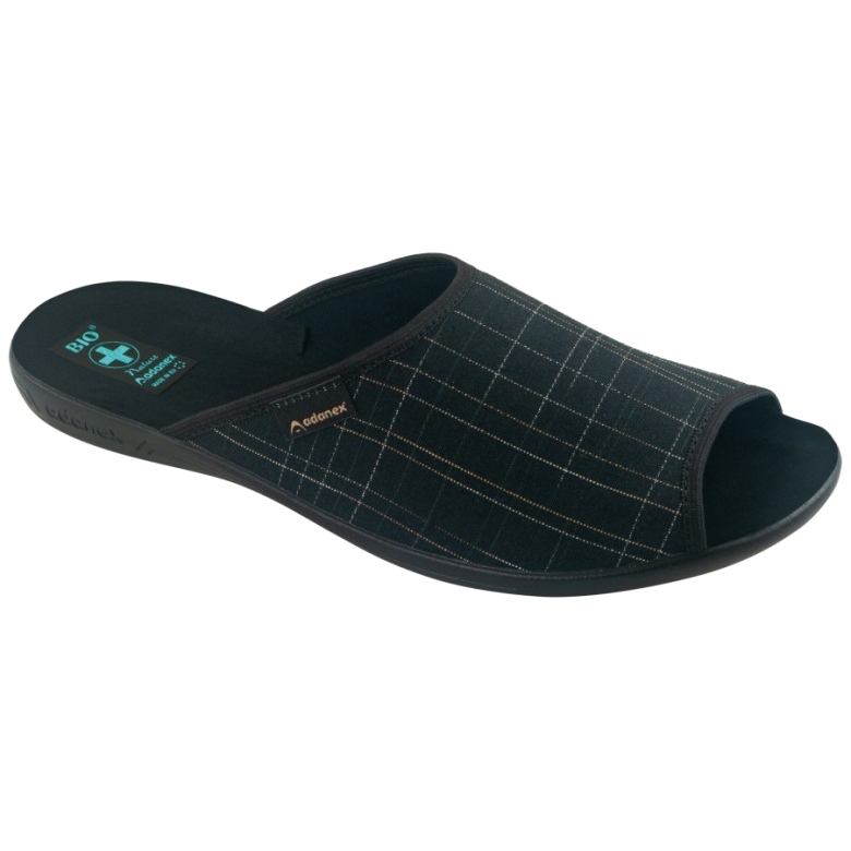 Adanex Pantoufles pour hommes Pantoufles 25954 Noir le noir