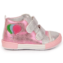 Bottines velcro roses Kornecki Jr 6790