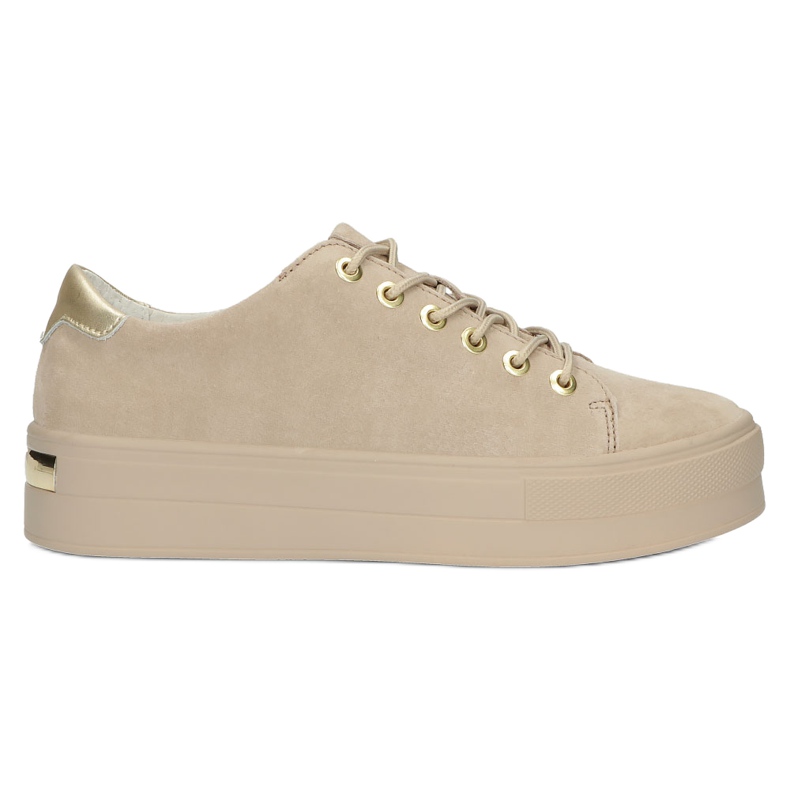 Creepers en cuir beige Filippo DP3533