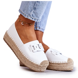 FB2 Espadrilles classiques sur la plate-forme blanche Julianne