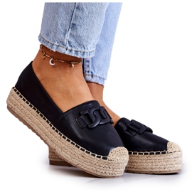 FB2 Espadrilles classiques sur plateforme noire Julianne le noir