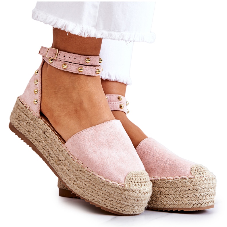 FB2 Sandales espadrilles à jets roses Lillian