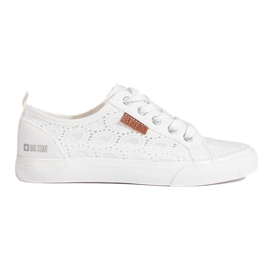 Baskets femme Big Star ajourées W274925 blanc